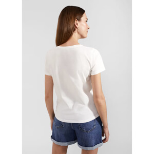 Hobbs Pixie Cotton Embroidered T Shirt